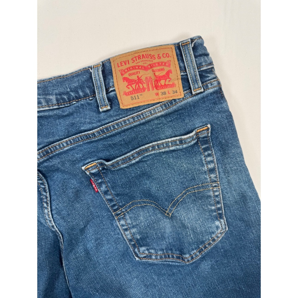 Levi's Jeans 511 Slim Fit Blue Denim Casual Classic Mens 38x34 38x32